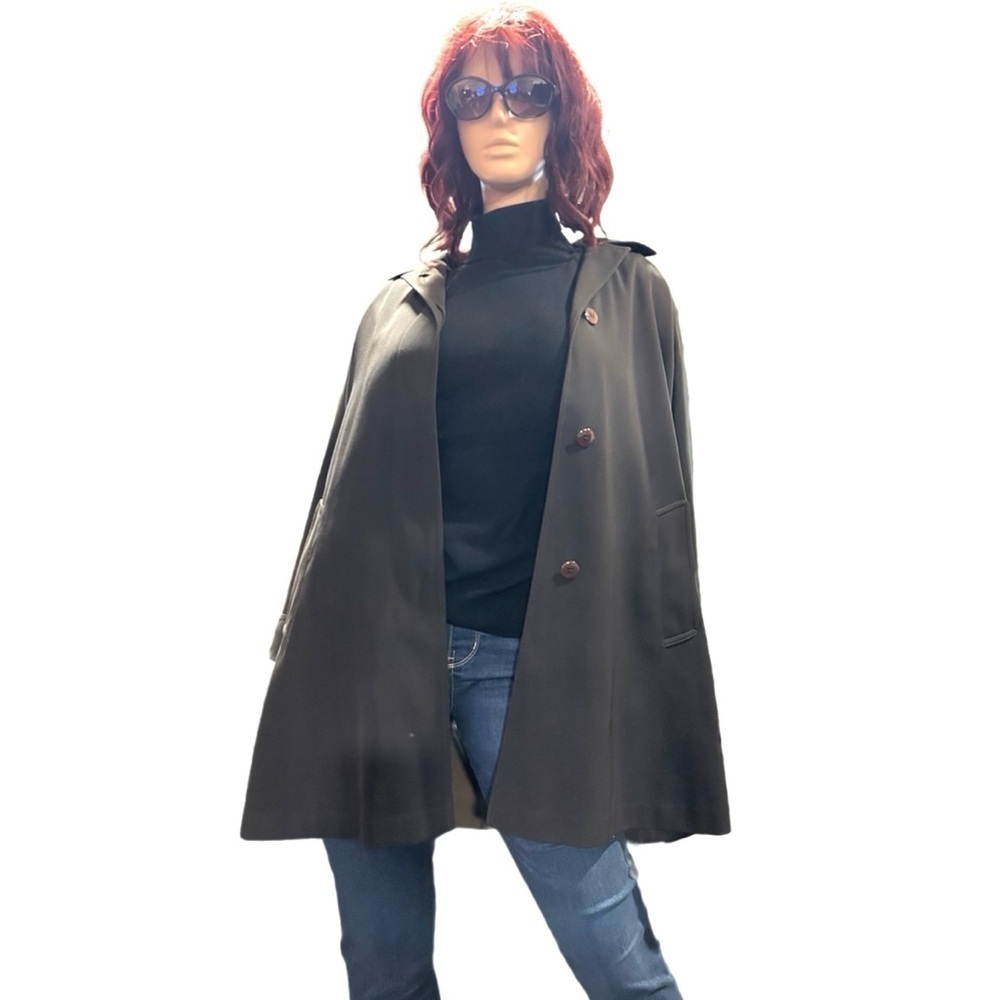 Gallery Black Trench with Detachable Hoodie